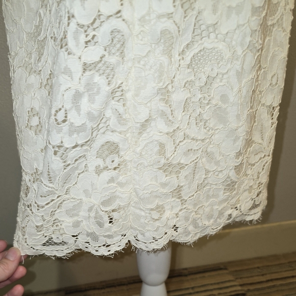 Kate Spade EUC White Floral Lace Sheath Dress Women's Size 4 - Picture 8 of 10